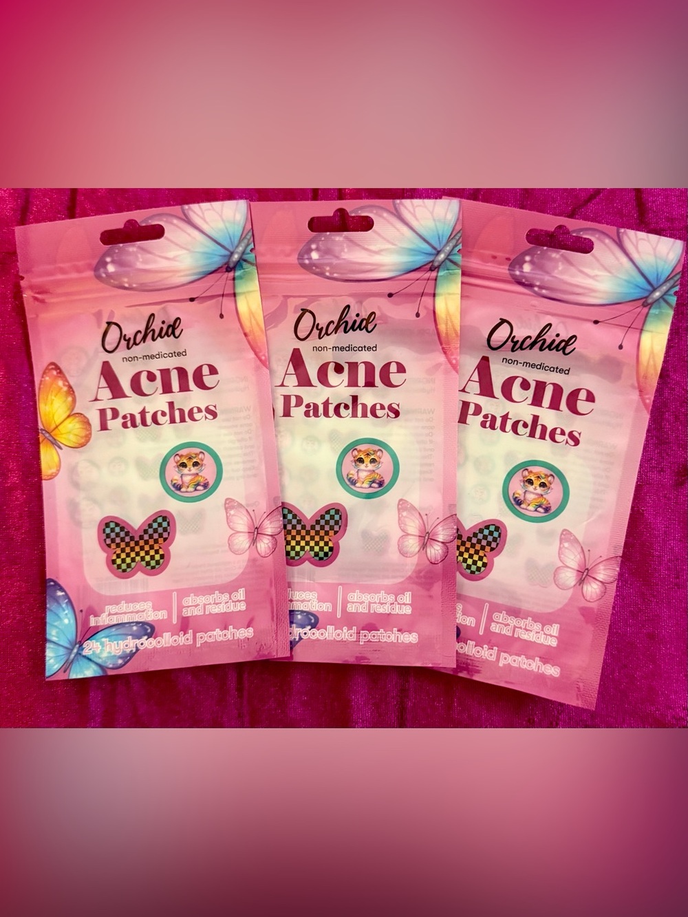 Pink Hydrocolloid Acne Patches - Non-Medicated Spot Treatment